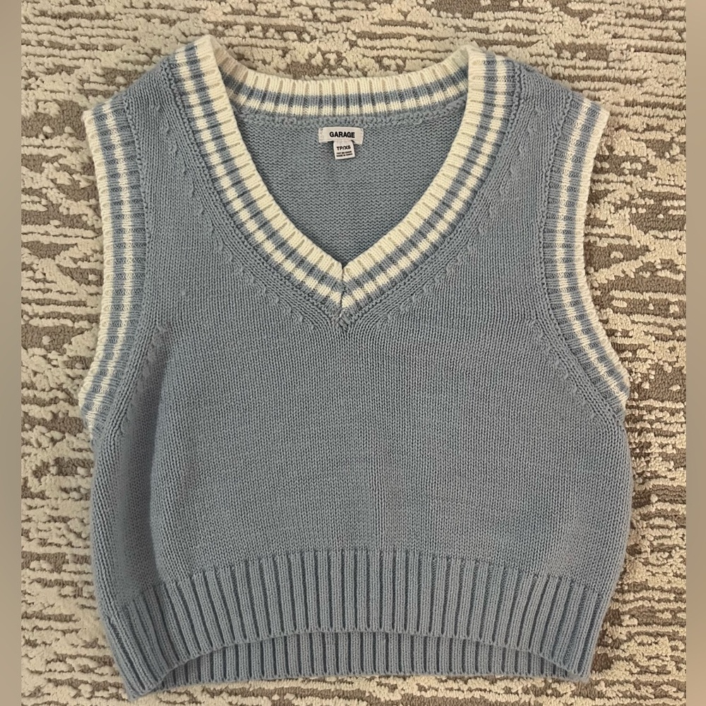 Blue sweater vest